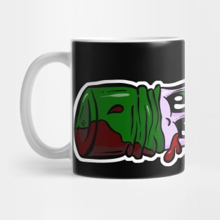 Drunken Bottle of Wine Cartoon Mug